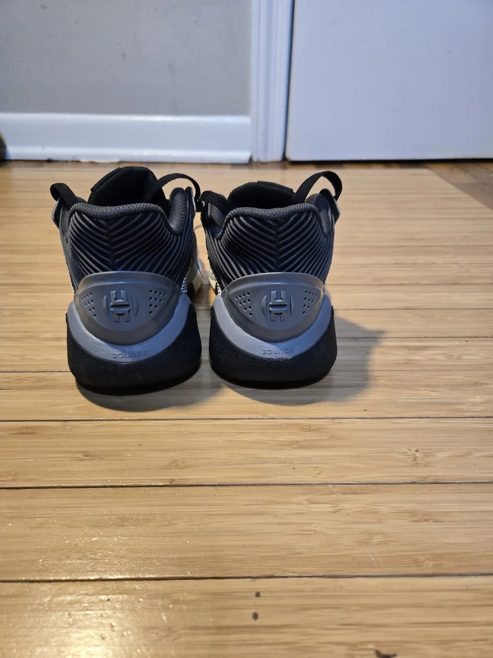 Adidas Kids Black and White Basketball Shoes